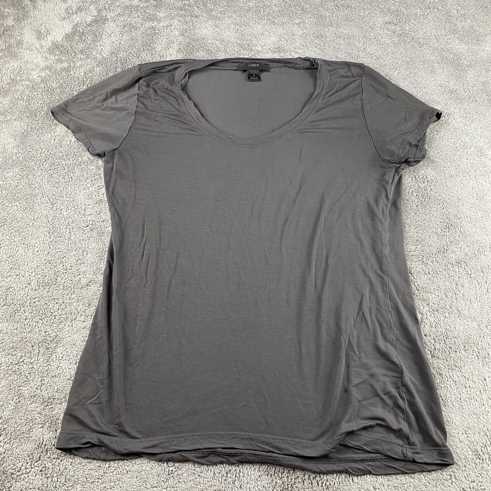 J.CREW Knit Scoop Neck Short Sleeve T-Shirt Womens Small Gray